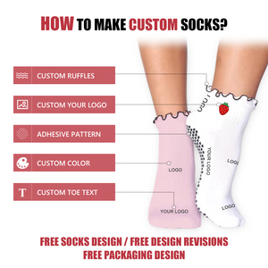 ถุงเท้าพิลาทิสคุณภาพดีสำหรับผู้หญิง สีสันตามสั่ง ถุงเท้าโยคะสำหรับพิลาทิส <span class=keywords><strong>บาร์</strong></span>เร และการออกกำลังกายบนพื้น - Product Image 4