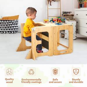 Tabouret-échelle <span class=keywords><strong>pliable</strong></span> pour enfants, aide de cuisine, <span class=keywords><strong>tour</strong></span> d'apprentissage <span class=keywords><strong>Montessori</strong></span> pour l'<span class=keywords><strong>observation</strong></span> et l'éveil des tout-petits - Product Image 6