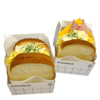 Boîte d'emballage coréenne jetable en carton pour sandwichs, toasts, hamburgers, pains et croissants