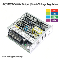 Alimentation électrique à découpage industrielle 75W LRS-75-12, sortie simple, 110V 220V AC DC 12V, avec fréquence 60Hz