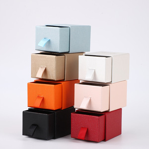 Custom <strong>Mini</strong> Caja Joyeria Earring Rings Necklace <strong>Drawer</strong> Box Cardboard <strong>Drawer</strong> Sliding Box Jewelry Packaging Box - Product Image 6