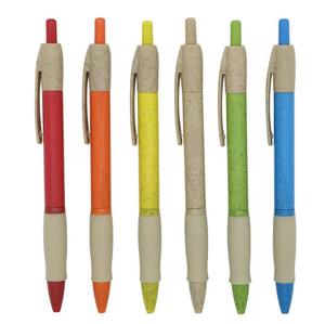 Fournisseur en gros de stylos à bille biodégradables et recyclables personnalisés, stylos écologiques en paille de blé - Product Image 3