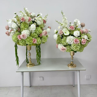 J-FB228 Vente en gros de boules de fleurs artificielles en soie, boules de fleurs roses, centres de table pour mariage, décorations de fête