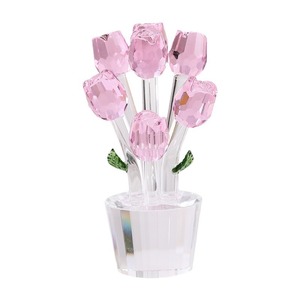 Juego de Adornos Decorativos de Rosas de Cristal, Decoración Colorida para Mesa, Regalo de Cumpleaños, Estilo Moderno - Product Image 5