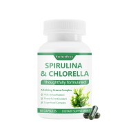 Exportation transfrontalière de 60 capsules de Spirina et Chlorella, compléments alimentaires, vente directe d'usine, support OEM
