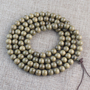 Pulsera de Madera Sumergida de Sichuan, 108 Cuentas de 10-12mm, Seda Dorada, Nanmu, Material Antiguo, Cuentas de Oración Budistas de Múltiples Hilos, Unisex - Product Image 3