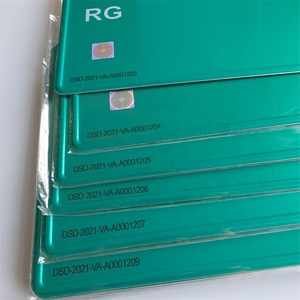 Reflectante blanco verde amarillo alemán europeo DMV aluminio en blanco parte delantera trasera motocicleta número digital vehículo matrícula - Product Image 5