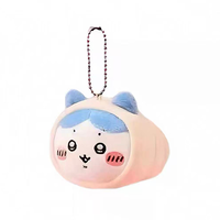 Nouvelle collection Chiikawa Tea & Snack : porte-clés en peluche brodé Usagi, Hachiware et Chiikawa pour sac à dos