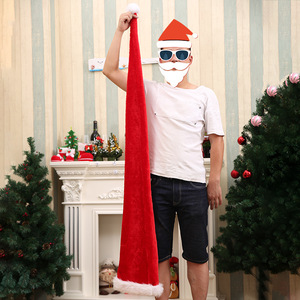 Décoration de Noël Enfants et Adultes Nouveauté Chapeau de Père Noël <span class=keywords><strong>Long</strong></span> Chapeau de Noël pour Fournitures de Fête de Noël Costume Cosplay - Product Image 2