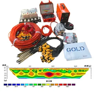 Exploración de agua subterránea 2/3D Medidor de imágenes de resistividad eléctrica Equipo de imágenes de tomografía para buscador de mineral de oro