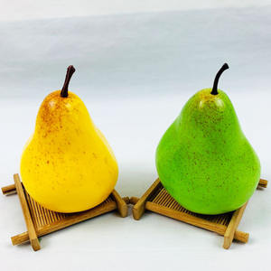 Pera Artificial de Espuma Sintética, Amarillo Verde, Realista, 8cm-9cm, Decoración para el Hogar, Accesorios para Decoración de Acción de Gracias - Product Image 3