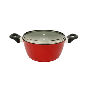 Cacerola inferior de inducción antiadherente de aluminio con precio barato superventas con tapa de vidrio 18 cm Exportación de Bangladesh - Product Image 4