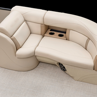 Bateau ponton de luxe en aluminium et fibre de verre de 24 pieds, neuf, de haute qualité, pour les fêtes et les sports