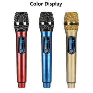 Micrófono de mano inalámbrico con receptor recargable, dispositivo <span class=keywords><strong>profesional</strong></span> VHF Universal de 2 canales, GAW-012B, el precio más bajo, 2022 - Product Image 3