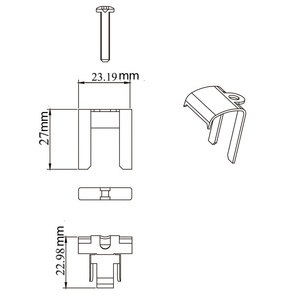 Clip de Fijación, Soporte de Fijación para Fregadero, Abrazadera; Accesorio para Fregadero de Cocina, Montaje Superior, Acero Inoxidable, Moderno, Pulido, 5 Años, 40 mm, <span class=keywords><strong>Talea</strong></span> - Product Image 4