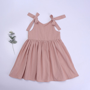Vestiti per <span class=keywords><strong>neonata</strong></span> vestiti per neonati vestiti estivi da bambina prendisole Casual con fiocco abiti per neonati vestiti per bambini in cotone - Product Image 6