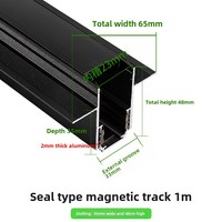 Lampe sur rail d'éclairage magnétique moderne 48V LED Système d'éclairage sur rail magnétique en aluminium Rail de suspension encastré au plafond/en surface pour le bureau