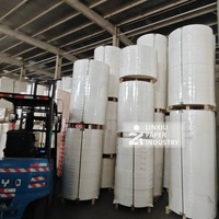 Recyclable Waterproof Coated PE Single Side Kraft Paper Bottom Roll for Biodegradable Coffee Cups Flexography Printed Paperboard