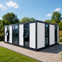 Maison conteneur extensible de 20 pieds en panneaux sandwich d'acier, design chinois de luxe, préfabriquée, pour chambre ou boutique