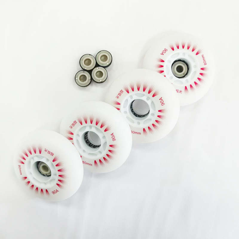 Roller Skate Wheels with Bearings Installed