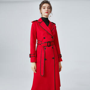 <strong>Women's</strong> Winter 2022 Double-sided <strong>Peacoat</strong> Medium Length Wool Jacket - Product Image 6