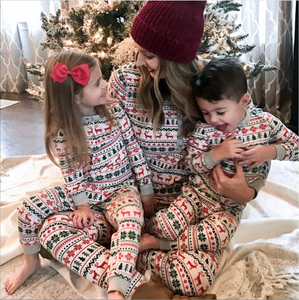 Nouveau Style unisexe noël famille pyjamas dessin animé <span class=keywords><strong>Anime</strong></span> Animal imprimé XL taille tissé parent-enfant porter automne printemps ODM - Product Image 2