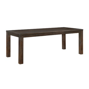 Mesa de Comedor Moderna y Cómoda Harry con Patas Rectas, Rectangular, de Madera de Acacia Marrón, 79 Pulgadas, para Apartamento/Hotel - Product Image 5