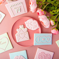 Valentijnsdag Koekjesvorm Hart Lip Cookie Cutter Acryl Fondant Schimmel Stempel Voor Cake Decoreren