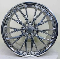 Ruedas de Aleación de Aluminio 6061 T6 Forjadas Multirradio Totalmente Pulimentadas, Prensadas a 12000T, Certificación TUV JWL VIA Std S4-00117 18-24 Personalizadas