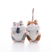Porte-clés en peluche personnalisable de 10 cm en forme de hamster, pendentif mignon pour sac, breloque en peluche douce, cadeau en gros OEM ODM