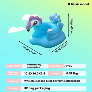 Kindergarten Salon <b>Inflatable</b> Bath Chair <b>Sofas</b> Baby <b>Sofa</b> Infant New Born Children Office Chairs Minimalist Blue Baby Carrier - Product Image 2