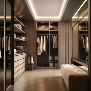 Armario de madera maciza de estilo moderno, dormitorio, sala de estar, precio bajo, guardarropa, puerta de Mdf, muebles para el hogar directos del fabricante - Product Image 1