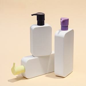 عبوة شامبو وبلسم مربعة الشكل بسعة 250 مل و500 مل للعناية بالشعر ومعقم اليدين وغسول الجسم، مصنوعة من البلاستيك - Product Image 5