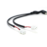 Câble d'alimentation USB-C mâle à angle droit 90 degrés vers XH2.54 2P, 200 mm, noir, avec borne 2 broches, faisceau de câbles de longueur personnalisée
