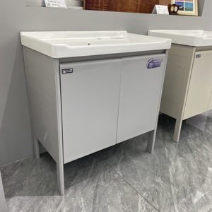 Высококачественная современная прямоугольная настенная раковина WJL из фарфоровой керамики для ванной комнаты с прачечной раковиной и тумбой для умывальника - Product Image 6