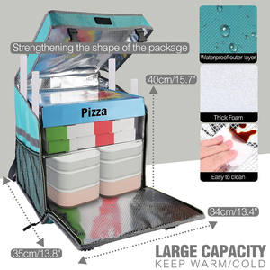 Mochila térmica impermeable de alta calidad para alimentos, bolsa refrigeradora para llevar para entrega de Pizza, viajes y Picnic - Product Image 5