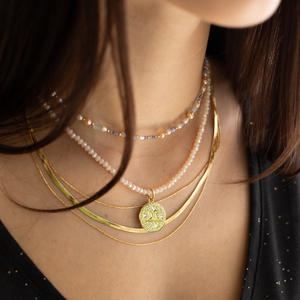 Trend Natural Stone Necklace Crystal <b>Beaded</b> Star Moon Round Brand Necklace Handmade Jewelry for Women Uionen 711 - Product Image 2