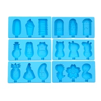 Moule à Cube en Silicone de Qualité Alimentaire Écologique Mignon Fruit Animal Popsicle Maker pour Parent-Enfant DIY Sain Crème Glacée Popsicles