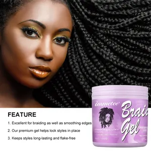 OEM/ODM Braid Gel Extreme ถือผม Loc และ Twist Gel โลโก้ที่กําหนดเอง Strong Hold Braid Gel