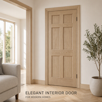 Porte intérieure en chêne naturel, style français, 10 panneaux vitrés, deux colonnes, cinq rangées, taille personnalisée pour la maison