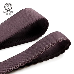 บราผ้าไนลอนผ้ากำมะหยี่พิมพ์โลโก้สีม่วง10-25มม. สายรัดยืดหยุ่น - Product Image 5