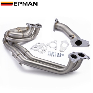 Colector de escape EPMAN + tubo ascendente turbo de acero inoxidable para Subaru Impreza <span class=keywords><strong>WRX</strong></span> <span class=keywords><strong>STI</strong></span> 2002-2007 compatible con sistema de escape Catback EPEX0207WR - Product Image 1
