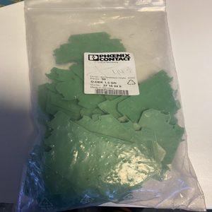 PLC 44 x Contact <span class=keywords><strong>D</strong></span>-<span class=keywords><strong>dek</strong></span> 1.5 GN END COVER 2716949 Green <span class=keywords><strong>dek</strong></span>-REL ใหม่สำหรับสินค้ารับประกัน - Product Image 1