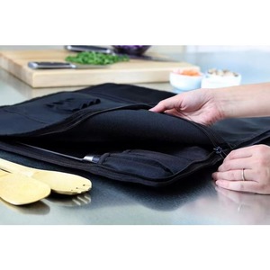 Échantillon gratuit : Sac à couteaux de chef (8+ emplacements) rembourré, contient 8 couteaux + votre hachoir à viande, aiguiseur à couteaux, ustensiles et une pochette zippée - Product Image 4