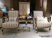 Table basse de luxe Foshan Ltd, tabouret d'appoint, sculpté à la main, cuivre de haute qualité, laiton doré, bois brun classique, style britannique/français