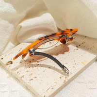 Barrettes à cheveux en acétate de cellulose effet écaille de tortue XinMei, style français, vente en gros d'accessoires capillaires