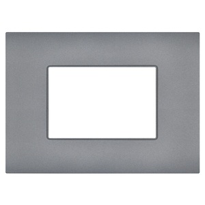 Plaque grise 3 voies compatible avec Vimar Arke - Product Image 1