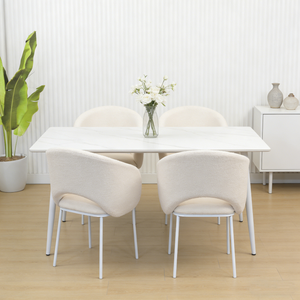 <span class=keywords><strong>Fauteuil</strong></span> en fausse <span class=keywords><strong>fourrure</strong></span> d'agneau style crème, design enveloppant avec pieds en métal blanc, chaise moderne et confortable pour la maison, les cafés et l'usage commercial - Product Image 2