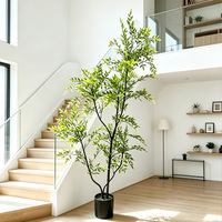 Arbre artificiel Nandina en pot, fausse plante réaliste pour la décoration intérieure et extérieure, vente en gros