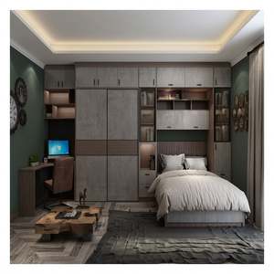 Armoire en contreplaqué pour chambre à coucher, design moderne, couleur unie, laquée mate, pour appartement - Product Image 3